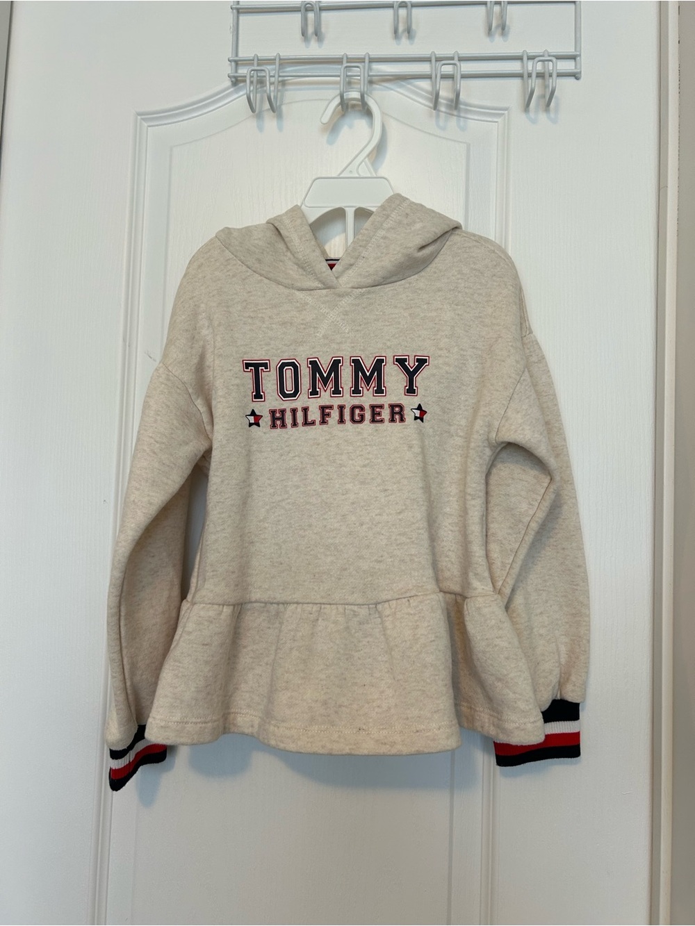 Tommy Hilfiger Girls Peplum Hoodie Sweatshirt